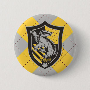 Harry Potter   Hufflepuff Huis Trots Wapen Ronde Button 5,7 Cm
