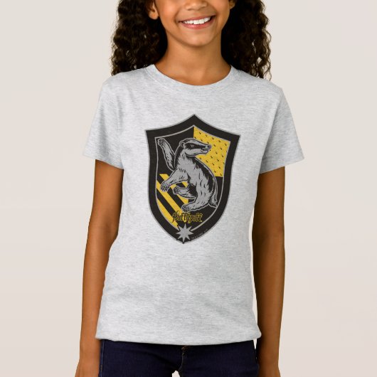 Harry Potter | Hufflepuff Huis Trots Wapen T-shirt (Voorkant)