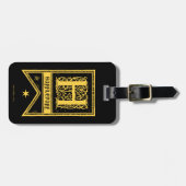 Harry Potter | Hufflepuff Monogram Banner Bagagelabel (Voorkant horizontaal)