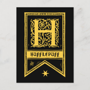 Harry Potter   Hufflepuff Monogram Banner Briefkaart