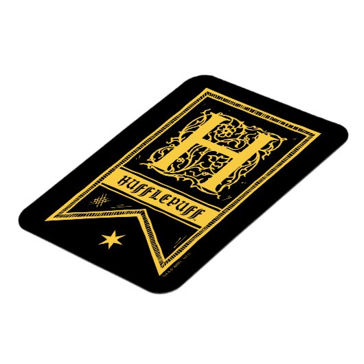 Harry Potter | Hufflepuff Monogram Banner Magneet (Linkerzijde)