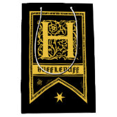 Harry Potter | Hufflepuff Monogram Banner Medium Cadeauzakje (Voorkant)