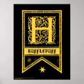 Harry Potter | Hufflepuff Monogram Banner Poster (Voorkant)
