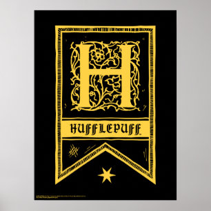 Harry Potter   Hufflepuff Monogram Banner Poster
