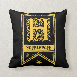 Harry Potter Hufflepuff Monogram Vlag Kussen
