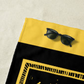 Harry Potter | Hufflepuff Monogram Vlag Strandlaken (In situ)