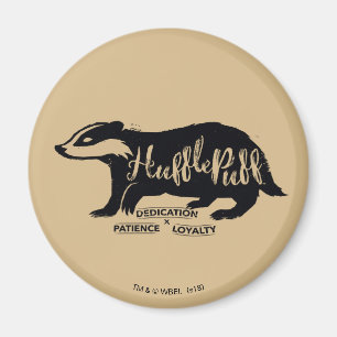 Harry Potter   HUFFLEPUFF™ Silhouet Typografie Magneet