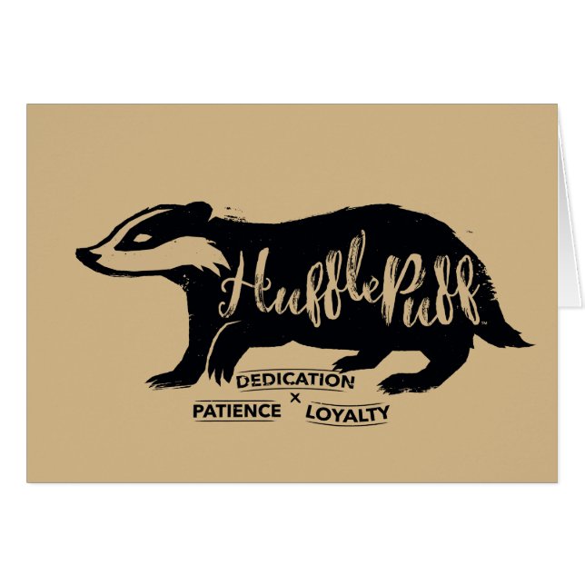 Harry Potter | HUFFLEPUFF™ Silhouette Typografie (Voorkant Horizontaal)