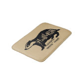 Harry Potter | HUFFLEPUFF™ Silhouette Typografie Badmat (Gekanteld)