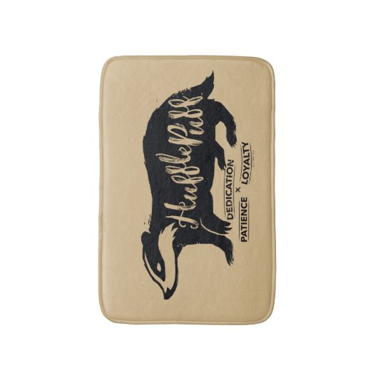 Harry Potter | HUFFLEPUFF™ Silhouette Typografie Badmat (Voorkant Verticaal)