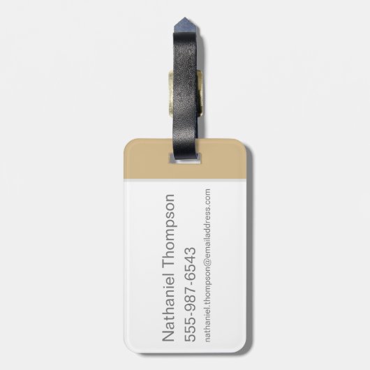 Harry Potter | HUFFLEPUFF™ Silhouette Typografie Bagagelabel (Achterkant verticaal)