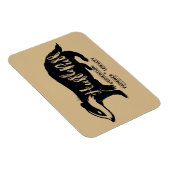 Harry Potter | HUFFLEPUFF™ Silhouette Typografie Magneet (Rechterzijde)