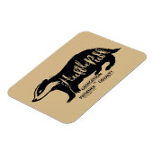 Harry Potter | HUFFLEPUFF™ Silhouette Typografie Magneet (Linkerzijde)