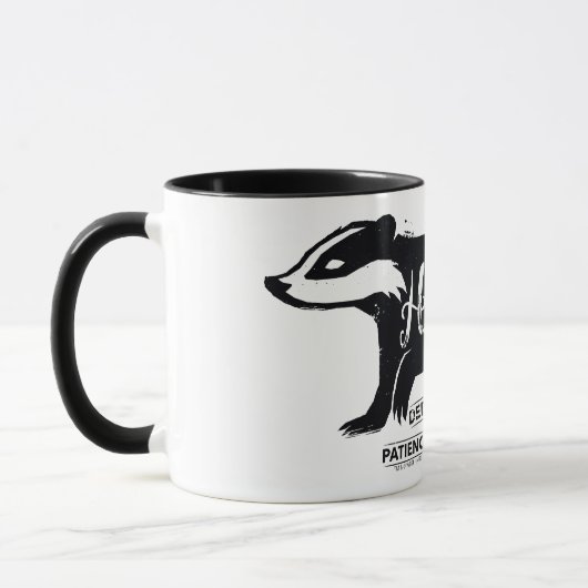 Harry Potter| HUFFLEPUFF™ Silhouette Typografie Mok (Links)