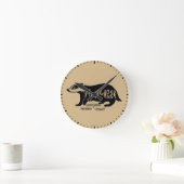 Harry Potter | HUFFLEPUFF™ Silhouette Typografie Ronde Klok (Huis)