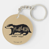 Harry Potter | HUFFLEPUFF™ Silhouette Typografie Sleutelhanger (Achterkant)