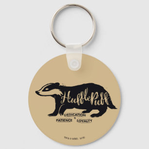 Harry Potter   HUFFLEPUFF™ Silhouette Typografie Sleutelhanger