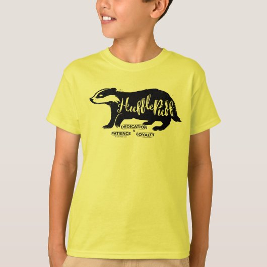 Harry Potter | HUFFLEPUFF™ Silhouette Typografie T-shirt (Voorkant)