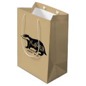 Harry Potter | HUFFLEPUFF™ Silhouettypografie Medium Cadeauzakje (Achterkant Gekanteld)