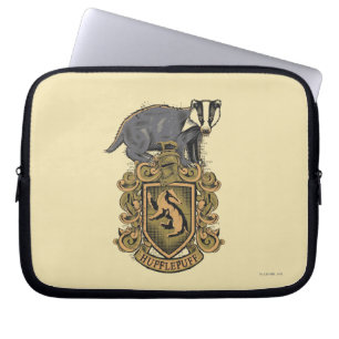Harry Potter   Hufflepuff Wapen met Das Laptop Sleeve