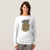 Harry Potter | Hufflepuff Wapen met Das T-shirt (Voorkant volledig)