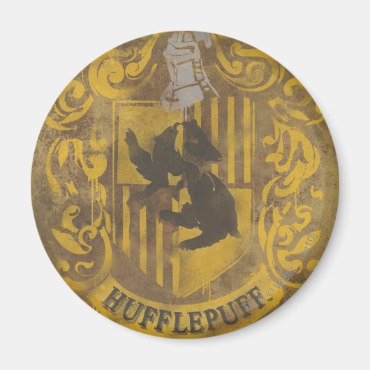 Harry Potter | Hufflepuff Wapen Spray verf Magneet (Voorkant)