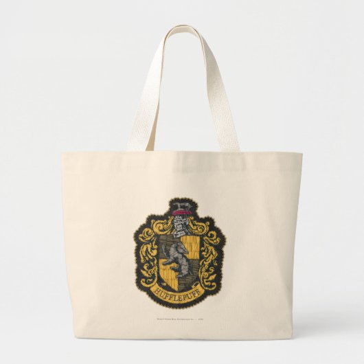 Harry Potter | Hufflepuff Wapenschild Patch Grote Tote Bag (Voorkant)