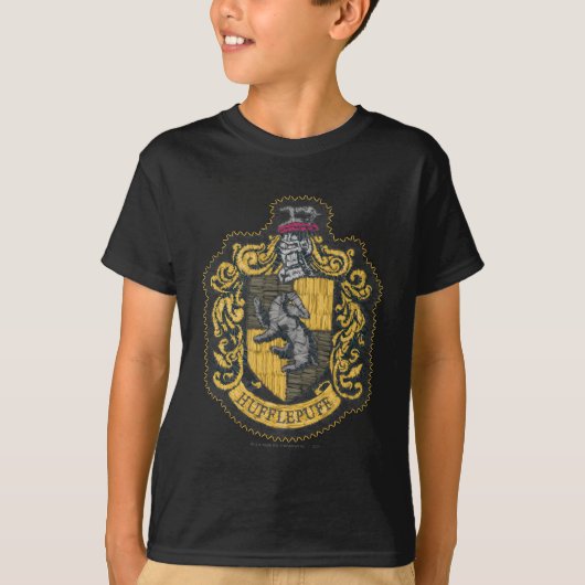 Harry Potter | Hufflepuff Wapenschild Patch T-shirt (Voorkant)