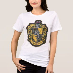 Harry Potter   Hufflepuff Wapenschild Patch Tri-Blend Shirt
