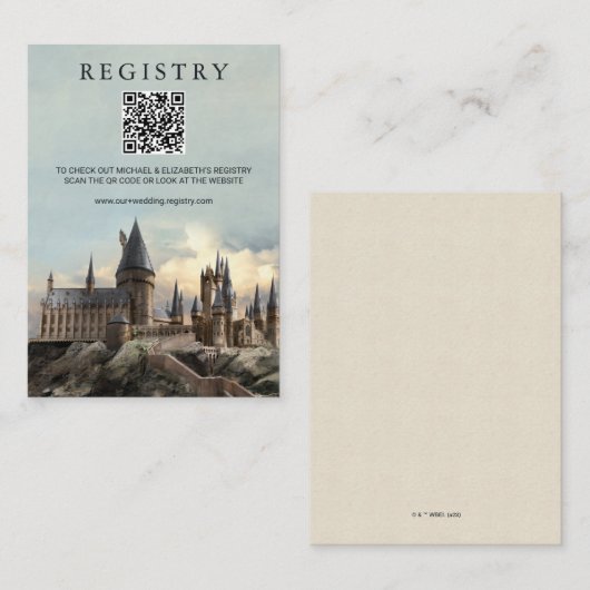 Harry Potter | Huwelijksregister Hogsmeester Kaste Informatiekaartje (Voorkant / Achterkant)