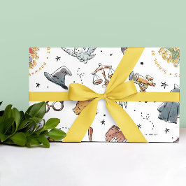 Harry Potter Iconen Patroon - Babyfeestje Cadeaupapier