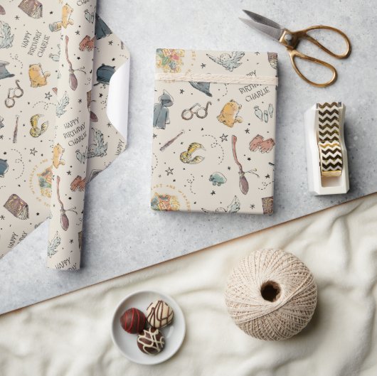 Harry Potter Iconen Patroon - Verjaardag Cadeaupapier (Crafts)