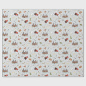 Harry Potter Icons Pattern - Baby shower Cadeaupapier (Vlak)