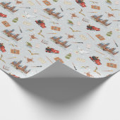 Harry Potter Icons Pattern - Baby shower Cadeaupapier (Hoek)