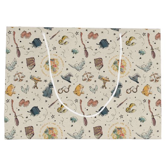 Harry Potter Icons Pattern - Baby shower Groot Cadeauzakje (Achterkant)