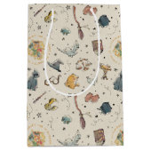Harry Potter Icons Pattern - Baby shower Medium Cadeauzakje (Voorkant)