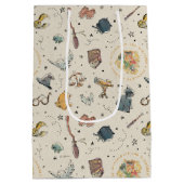 Harry Potter Icons Pattern - Baby shower Medium Cadeauzakje (Achterkant)