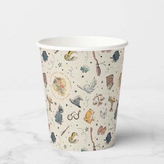 Harry Potter Icons Pattern - Baby shower Papieren Bekers (Achterkant)