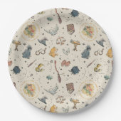 Harry Potter Icons Pattern - Baby shower Papieren Bordje (Voorkant)