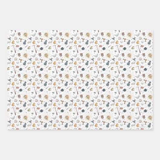 Harry Potter Icons Pattern - Birthday Inpakpapier Vel (Voorkant 3)