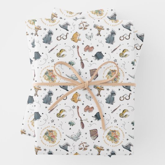 Harry Potter Icons Pattern - Birthday Inpakpapier Vel (In situ)