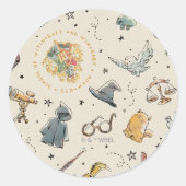 Harry Potter Icons Pattern - Birthday Ronde Sticker (Voorkant)