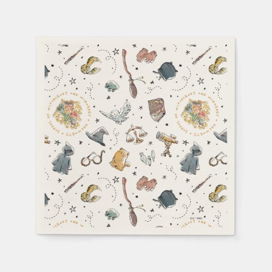 Harry Potter Icons Pattern - Birthday Servet (Voorkant)