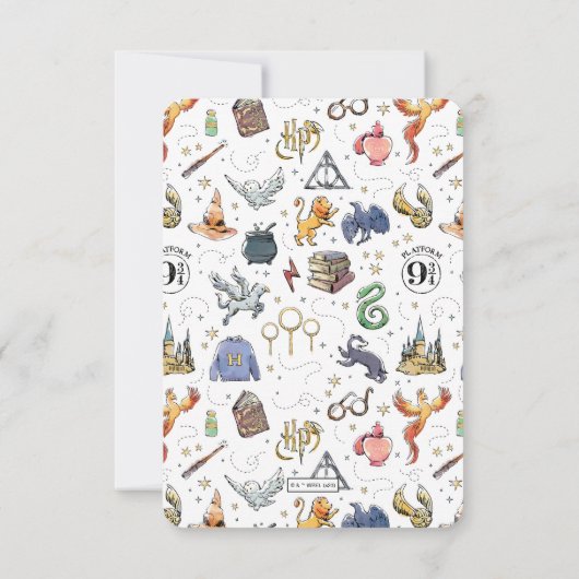 Harry Potter Icons Verjaardag Dank u Kaart (Achterkant)
