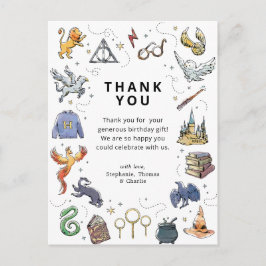 Harry Potter-icoon Verjaardag Bedankt Briefkaart