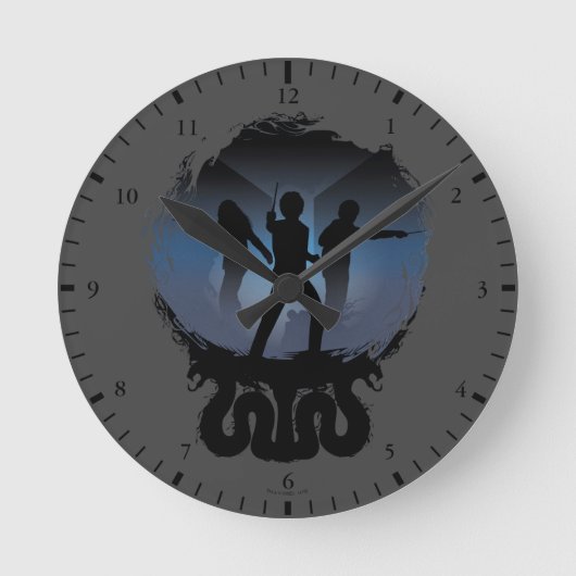 Harry Potter | Kamer van geheimen Silhouette Ronde Klok (Voorkant)