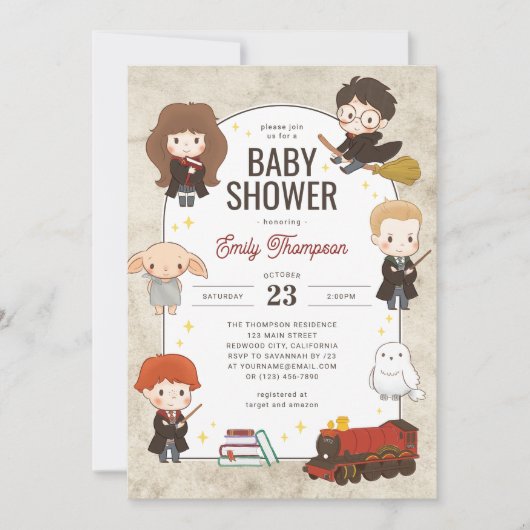 Harry Potter Karakter Magische Baby Douche Kaart (Voorkant)