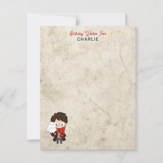 HARRY POTTER™ Karakter Magische Boog Verjaardag Bedankkaart (Voorkant)