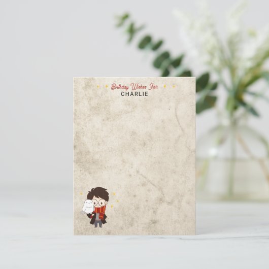 HARRY POTTER™ Karakter Magische Boog Verjaardag Bedankkaart (Staand voorkant)