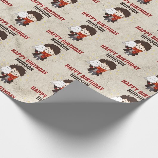 HARRY POTTER™ Karakter Magische Boog Verjaardag Cadeaupapier (Hoek)